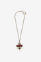 RC Beaded necklace with cross Rojo SKG023-AM072