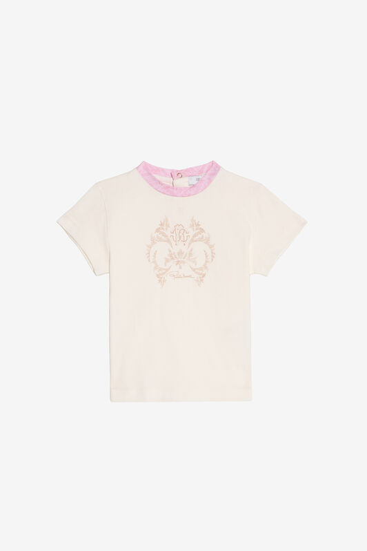 JU Ivory Cotton T-Shirt JU Ivory Cotton T-Shirt MILKY WHITE VJT603-JD001