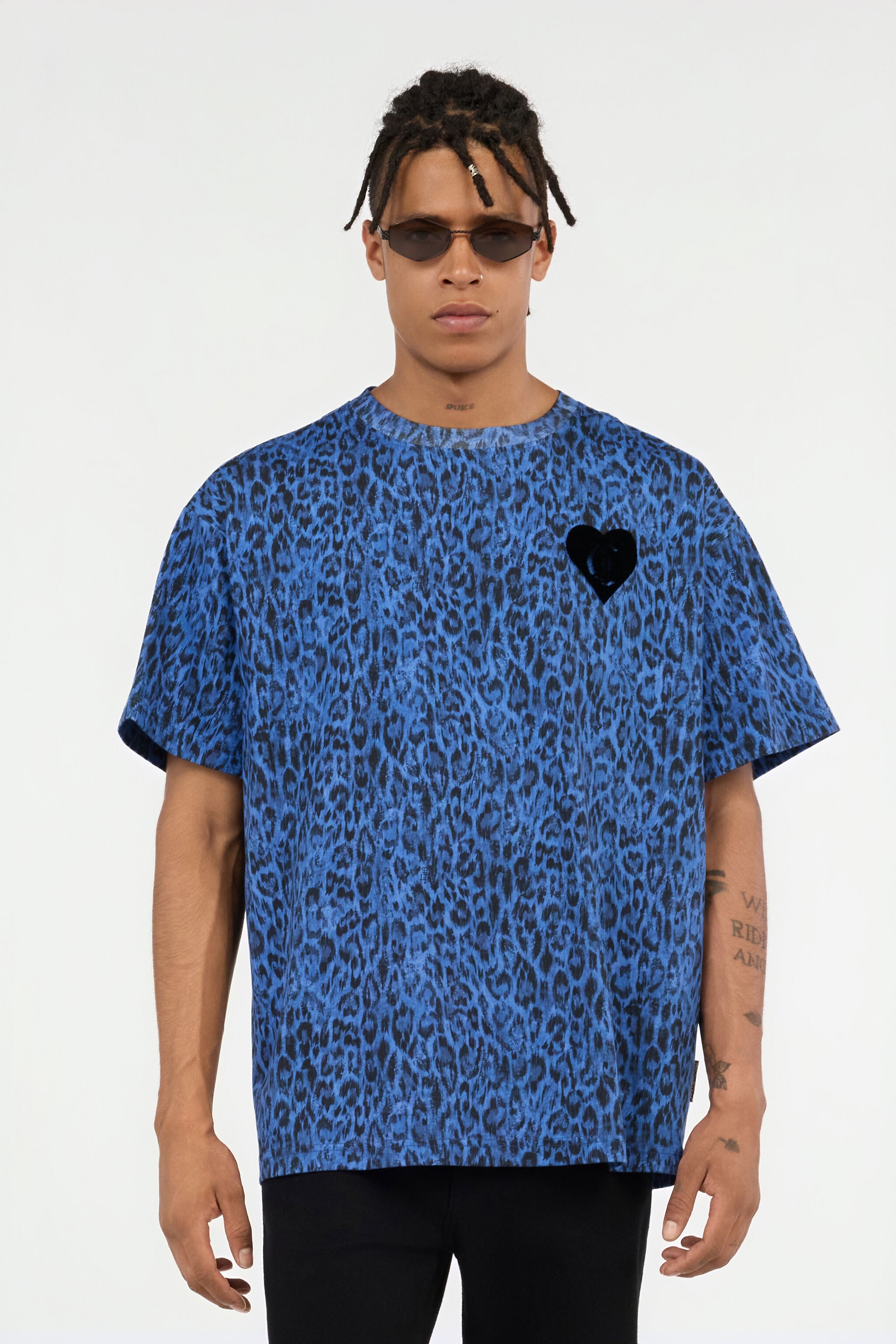 JC Leopard Print T-Shirt JC Leopard Print T-Shirt MAZARINE BLUE VFT036-VF080