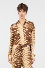 JC Natural Barb Print Shirt SABBIA WFT251-WF649