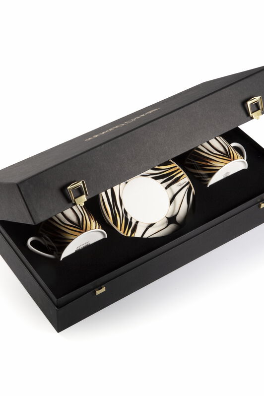 HO RAY OF GOLD 2 TEA CUPS IN GIFT BOX Gold SALA12-IA077