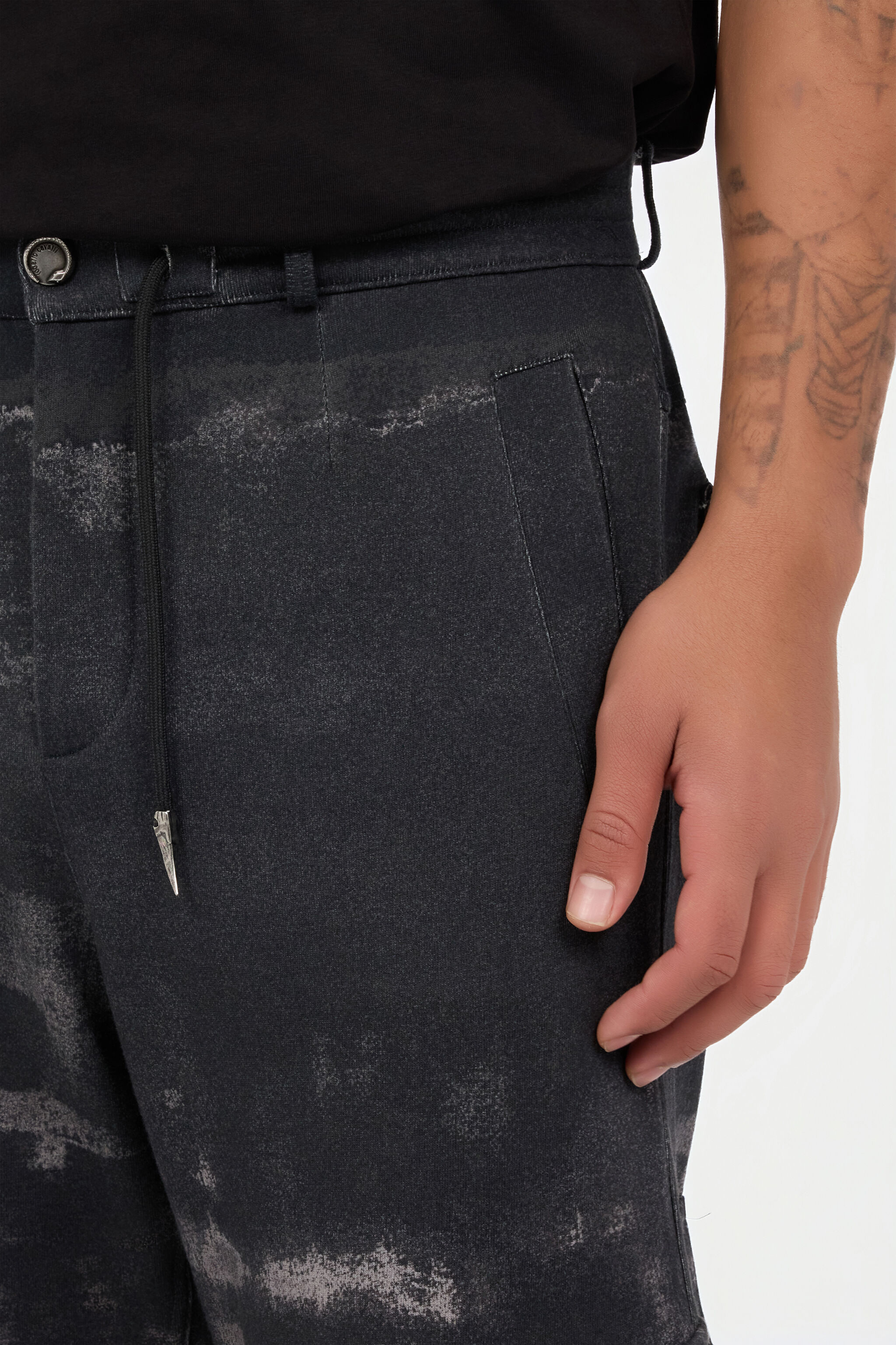 RC Mélange Grey Pants with Washed Effect RC Mélange Grey Pants with Washed Effect GREY MELANGE VNT25C-FOP69