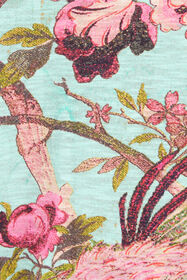 RC T-Shirt With Oriental Bird Print Blue/Pink VKT61A-3DP76