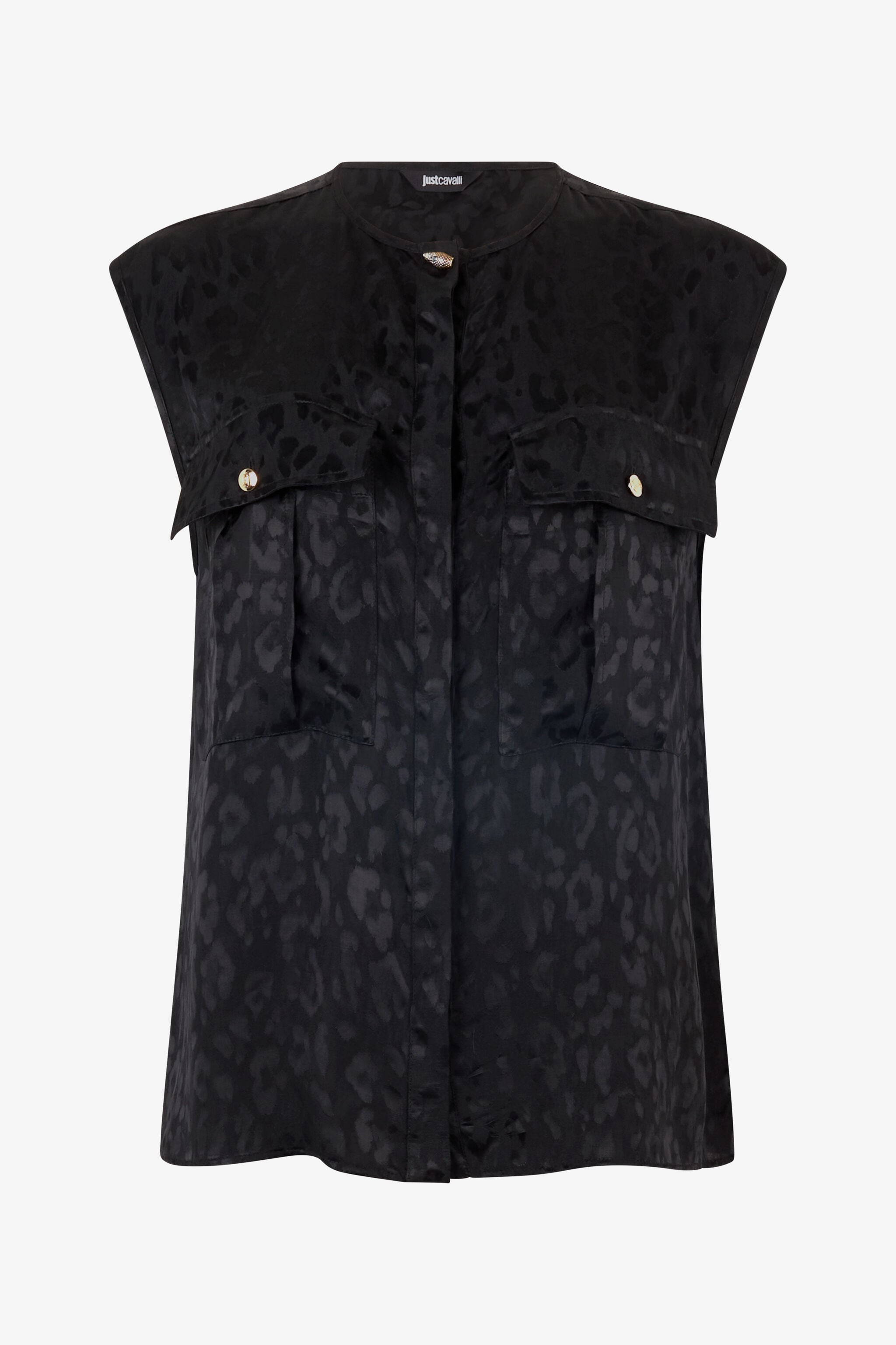 JC Haut Sans Manches Avec Motif Jaguar Skin JC Haut Sans Manches Avec Motif Jaguar Skin Noir UFT153-UF219
