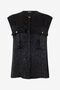 JC Haut Sans Manches Avec Motif Jaguar Skin JC Haut Sans Manches Avec Motif Jaguar Skin Noir UFT153-UF219