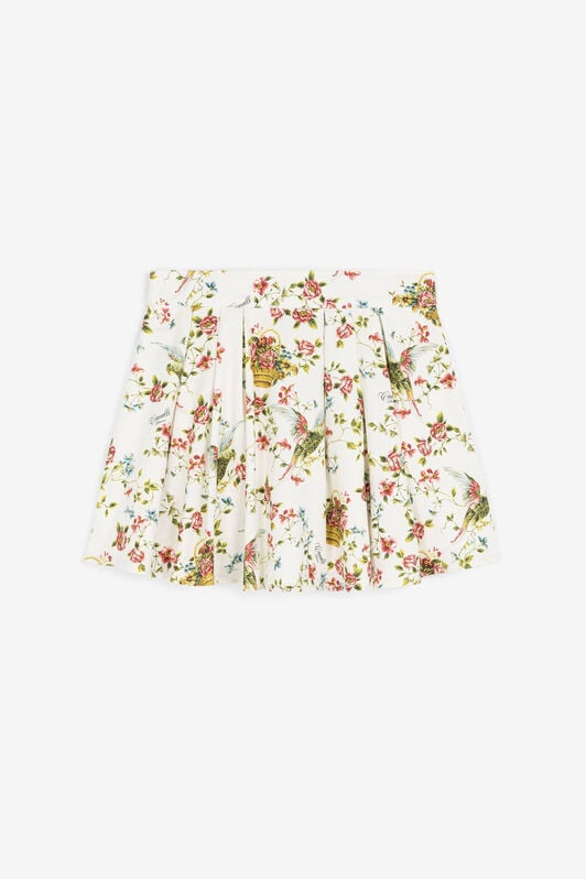 JU Floral-Print Skirt JU Floral-Print Skirt White OJT310-CH045