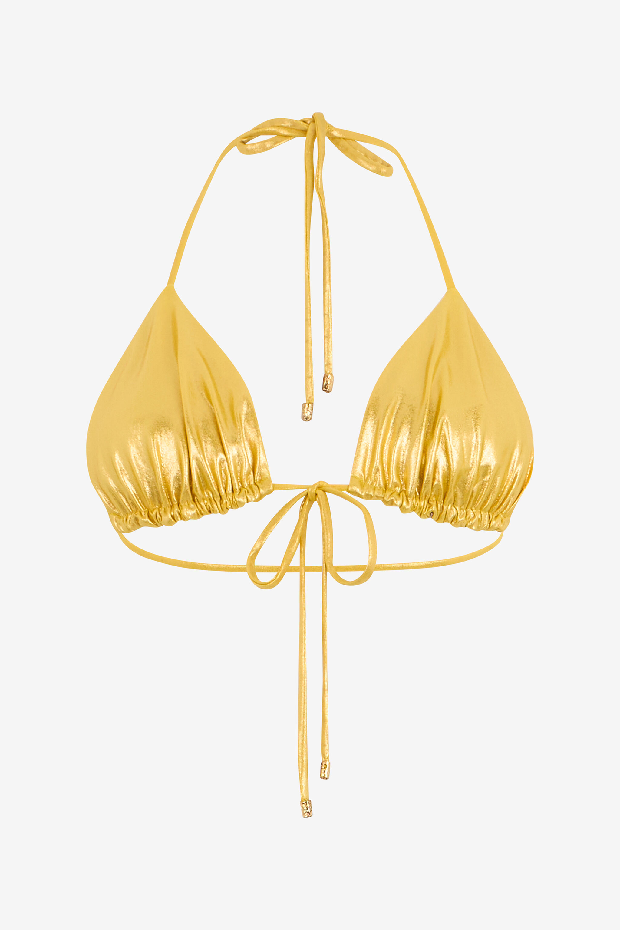 RC Goldlaminiertes Bikinioberteil RC Goldlaminiertes Bikinioberteil LIGHT GOLD WKW012-LL031