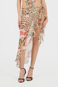 RC Sarong con Stampa Jaguar Roses NATURAL XQW035-HNT24