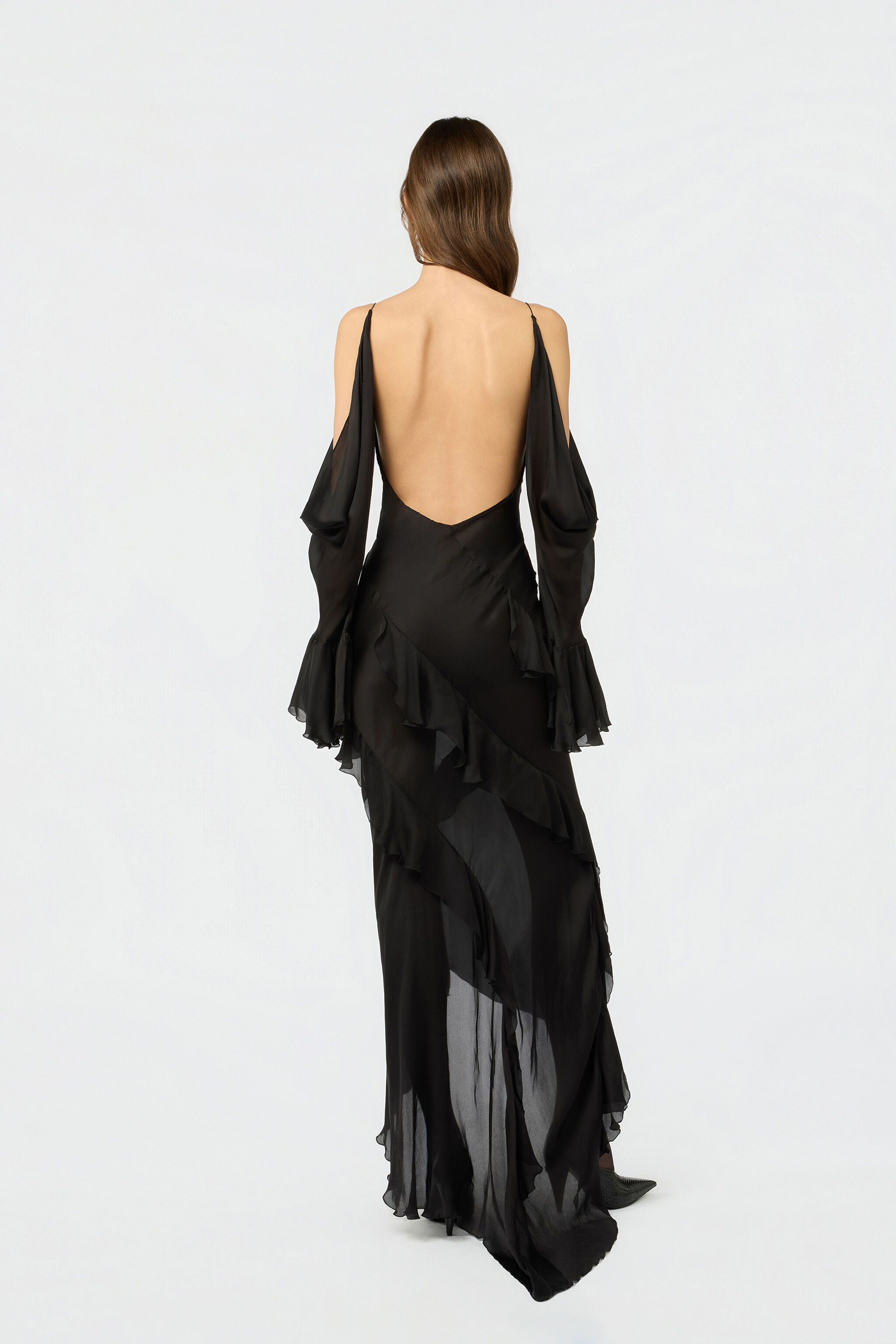 RC Slipdress Aus Seidenchiffon RC Slipdress Aus Seidenchiffon BLACK XWT129-CC001