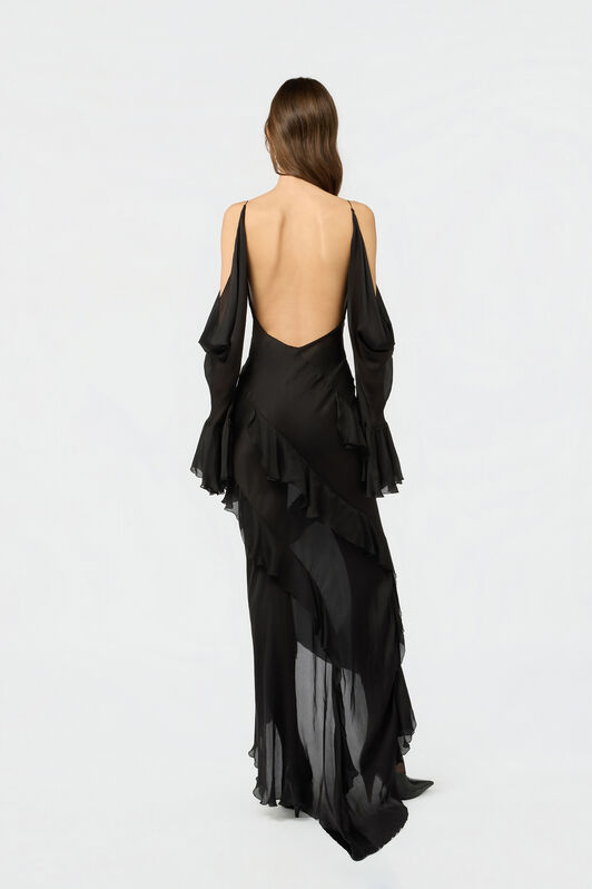 RC Slipdress Aus Seidenchiffon RC Slipdress Aus Seidenchiffon BLACK XWT129-CC001