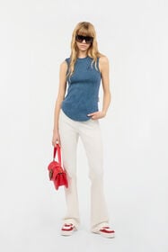 JC Pantaloni Svasati In Cotone Stretch Bianco UFJ008-UF135