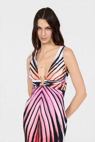 RC Vestido Midi Estampado Ray Of Paradise CORAL XKT100-LNM33