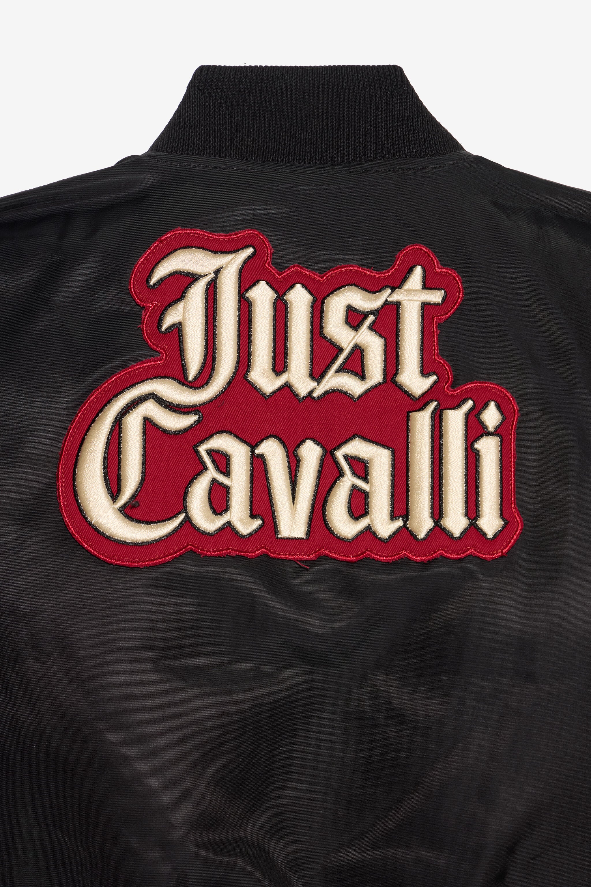 JC Bomber Jacket with Logo Patch Detail JC Bomber Jacket with Logo Patch Detail BLACK XFT40D-SB004