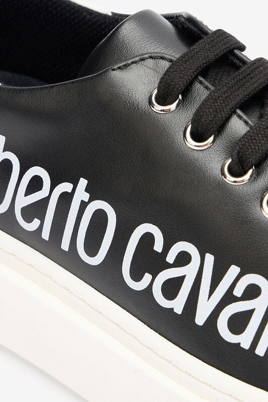 RC Sneaker Noire En Cuir Avec Logo RC Sneaker Noire En Cuir Avec Logo BLACK/WHITE QOS01I-PZO16