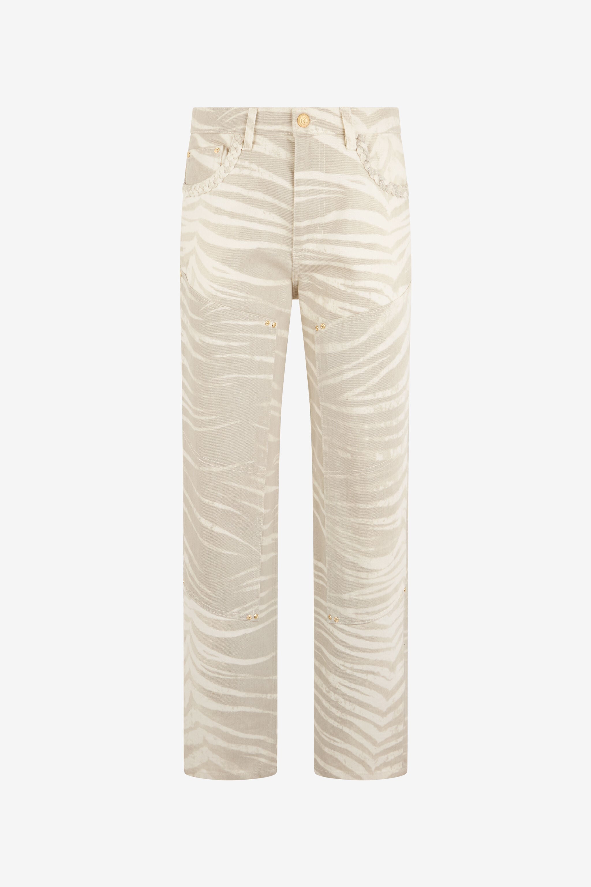 JC Natural Barb Print Jeans JC Natural Barb Print Jeans OFF WHITE WFJ051-WF535