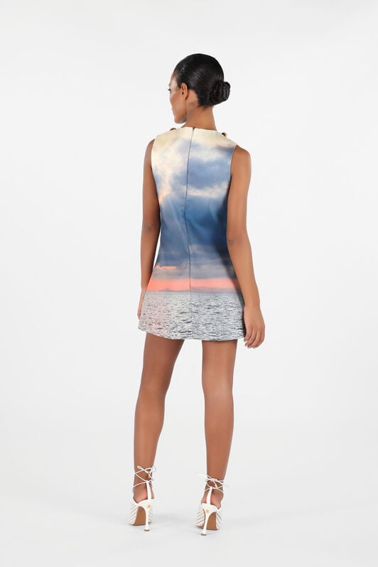 RC Sunrise Print Short Dress RC Sunrise Print Short Dress Blue/Orange UWT138-4QN96