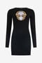 RC Mini-robe ornée d'une broderie dorée RC Mini-robe ornée d'une broderie dorée BLACK WKR138-JV027