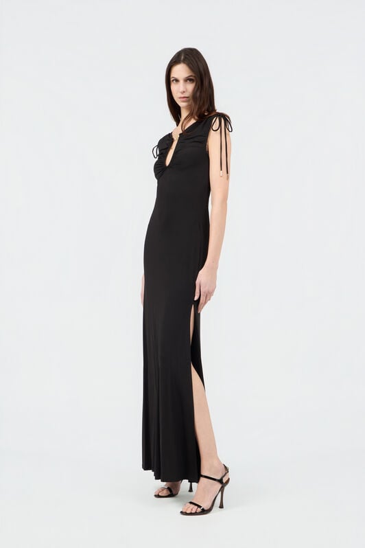 RC Robe Maxi Noire avec Détail Mirror Snake RC Robe Maxi Noire avec Détail Mirror Snake BLACK SOT10B-VI007
