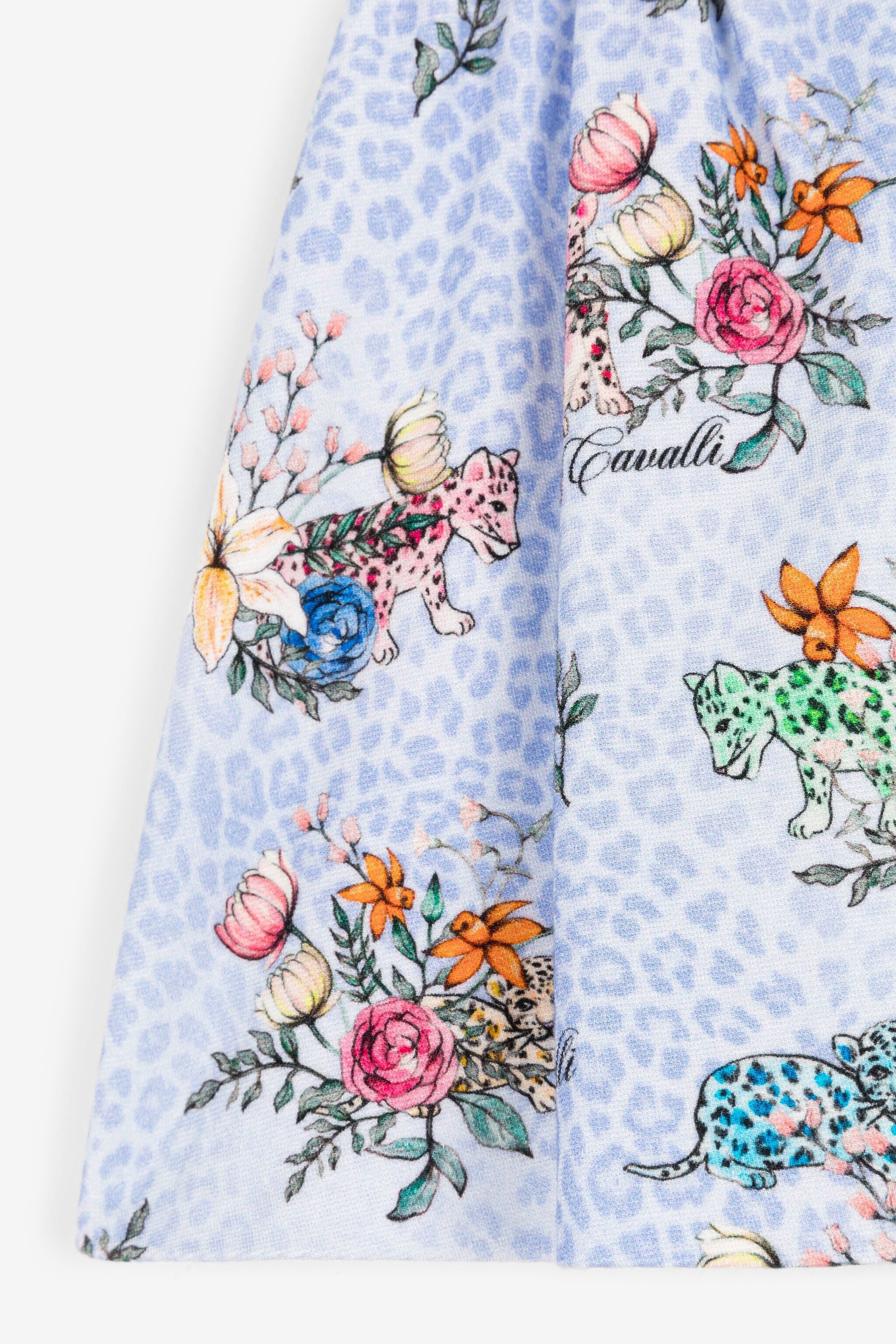 JU Falda plisada con estampados Jaguar y Flower JU Falda plisada con estampados Jaguar y Flower Morado QJT305-6DF63