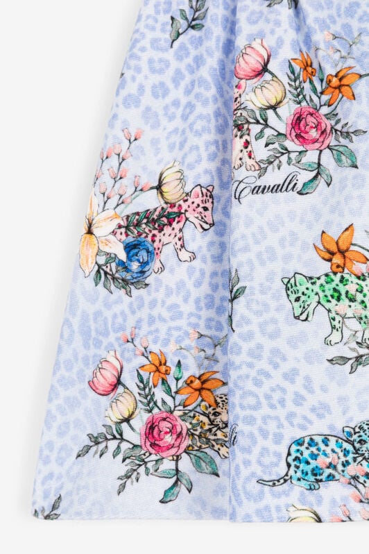 JU Falda plisada con estampados Jaguar y Flower JU Falda plisada con estampados Jaguar y Flower Morado QJT305-6DF63