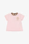 JU Pink Leopard Trim Tee JU Pink Leopard Trim Tee Pink TJT603-JD001