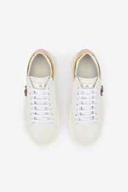 RC Sneakers bianche con monogramma RC color oro WHITE TOS00R-PZC15
