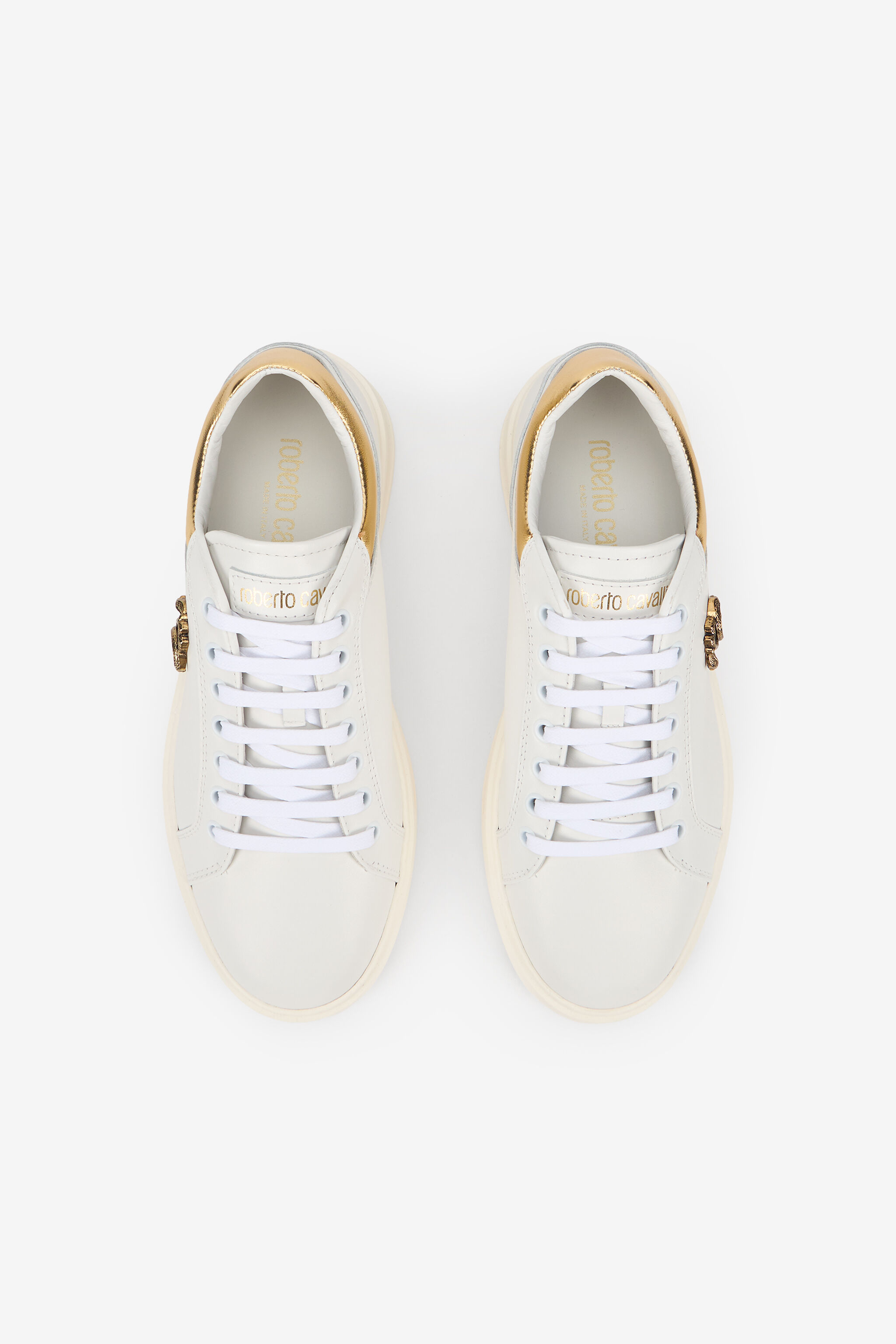 RC Sneakers bianche con monogramma RC color oro RC Sneakers bianche con monogramma RC color oro WHITE TOS00R-PZC15