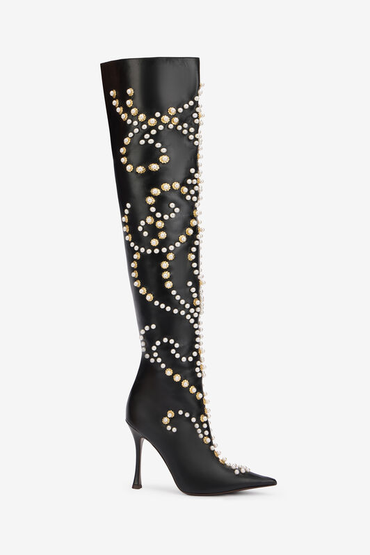 RC Plain Heeled Boots RC Plain Heeled Boots BLACK WKS014-PZL11
