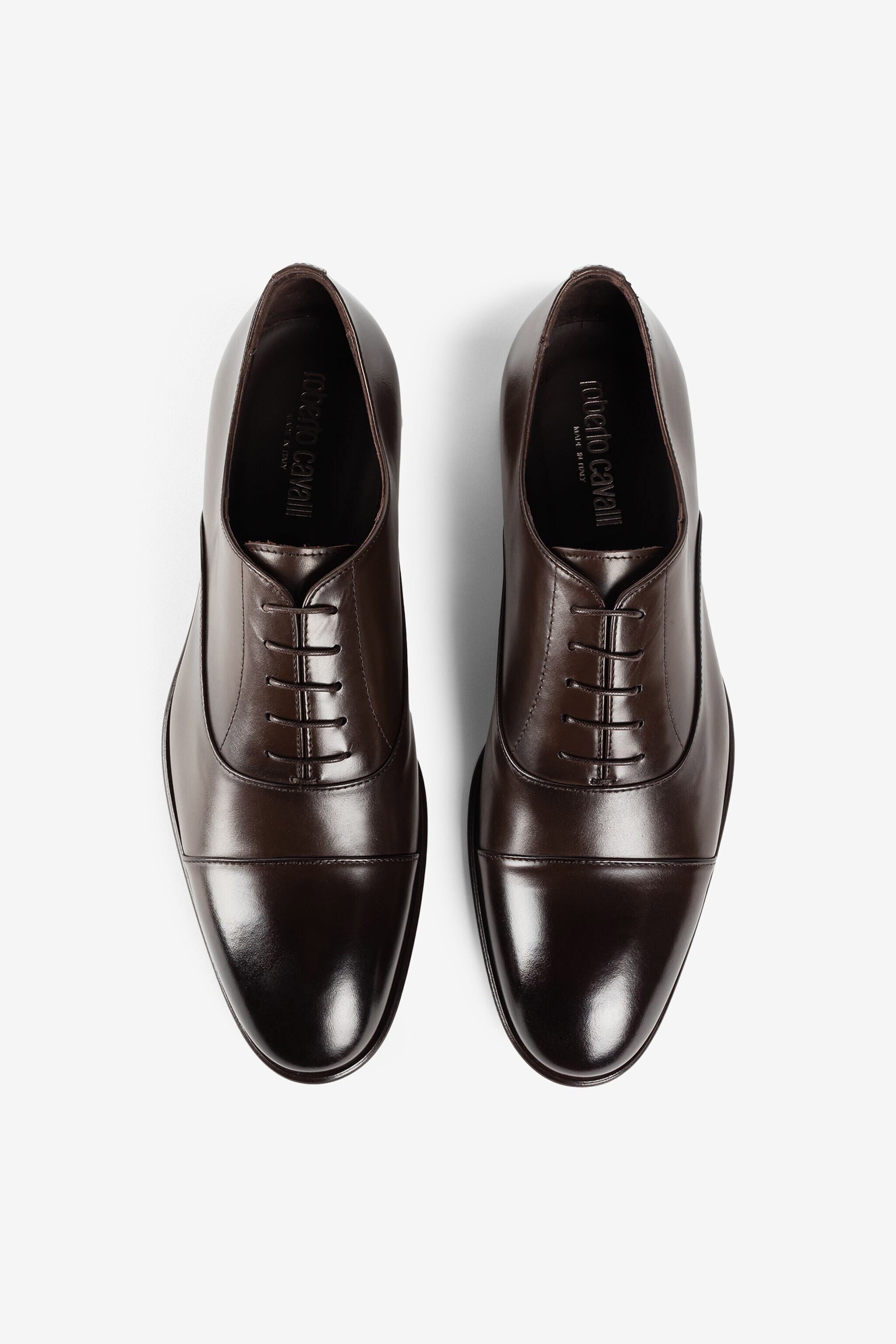 RC Logo-charm leather lace-up shoes RC Logo-charm leather lace-up shoes Dark brown QRS001-PZA84