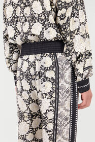 RC Pants With Floral Print Black/White VNT266-4QP93