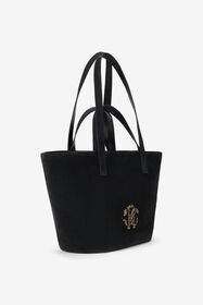 RC Borsa shopping nera con monogramma RC BLACK TOB00C-PZ559