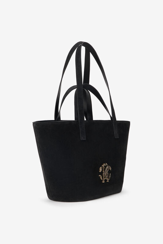 RC Borsa shopping nera con monogramma RC RC Borsa shopping nera con monogramma RC BLACK TOB00C-PZ559