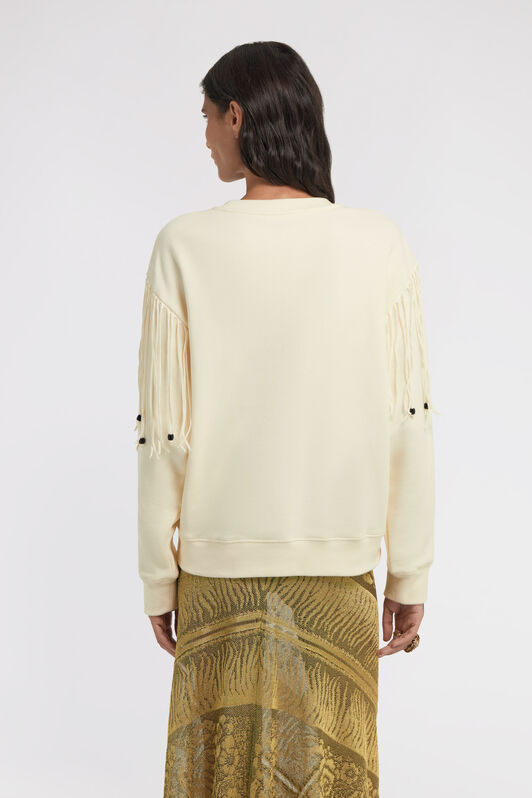 RC Sweatshirt with Fringe RC Sweatshirt with Fringe Ivory TKT66D-CF020
