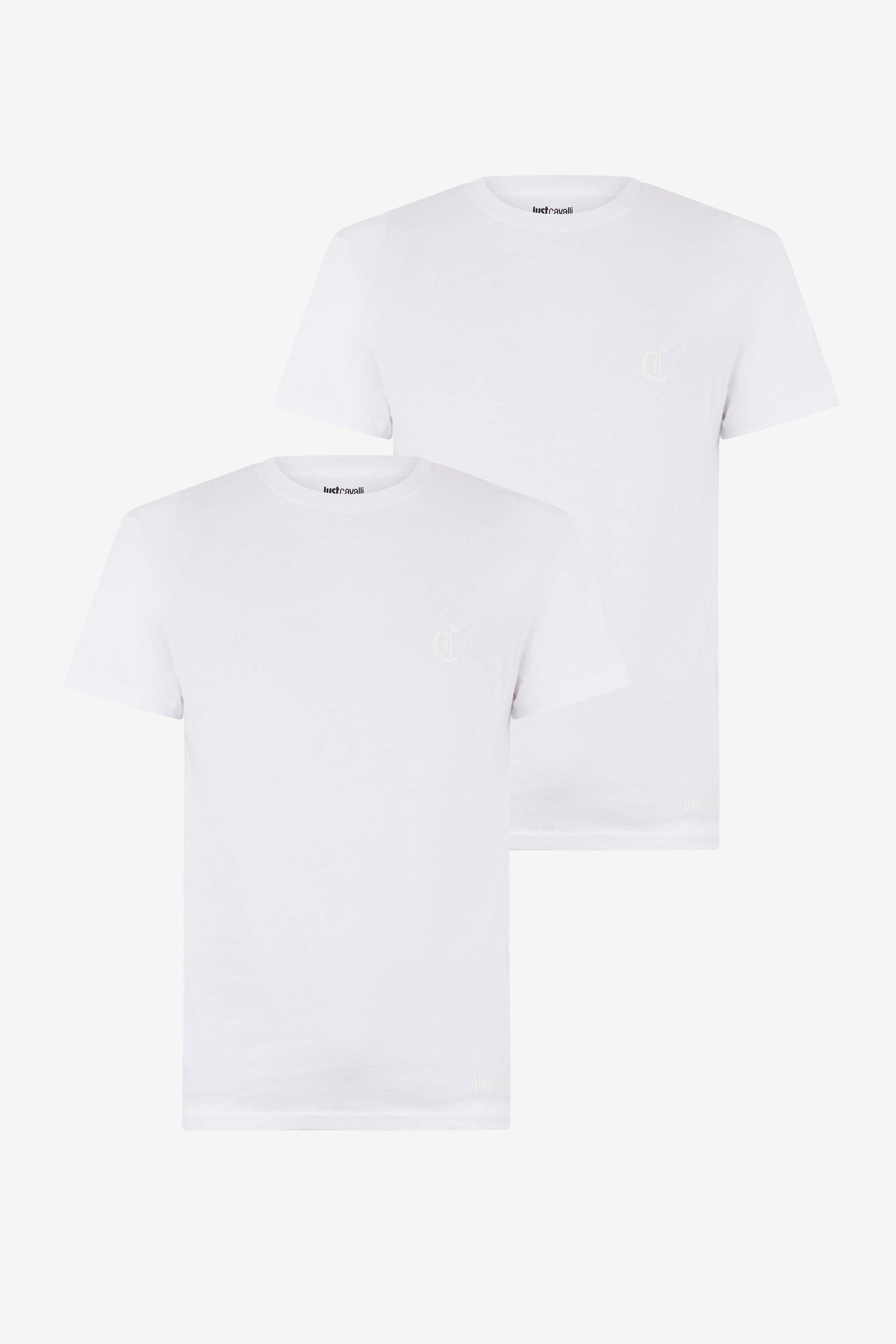 JC Weißes Unterhemd T-Shirt im Zweierpack WHITE UFU003-UF095