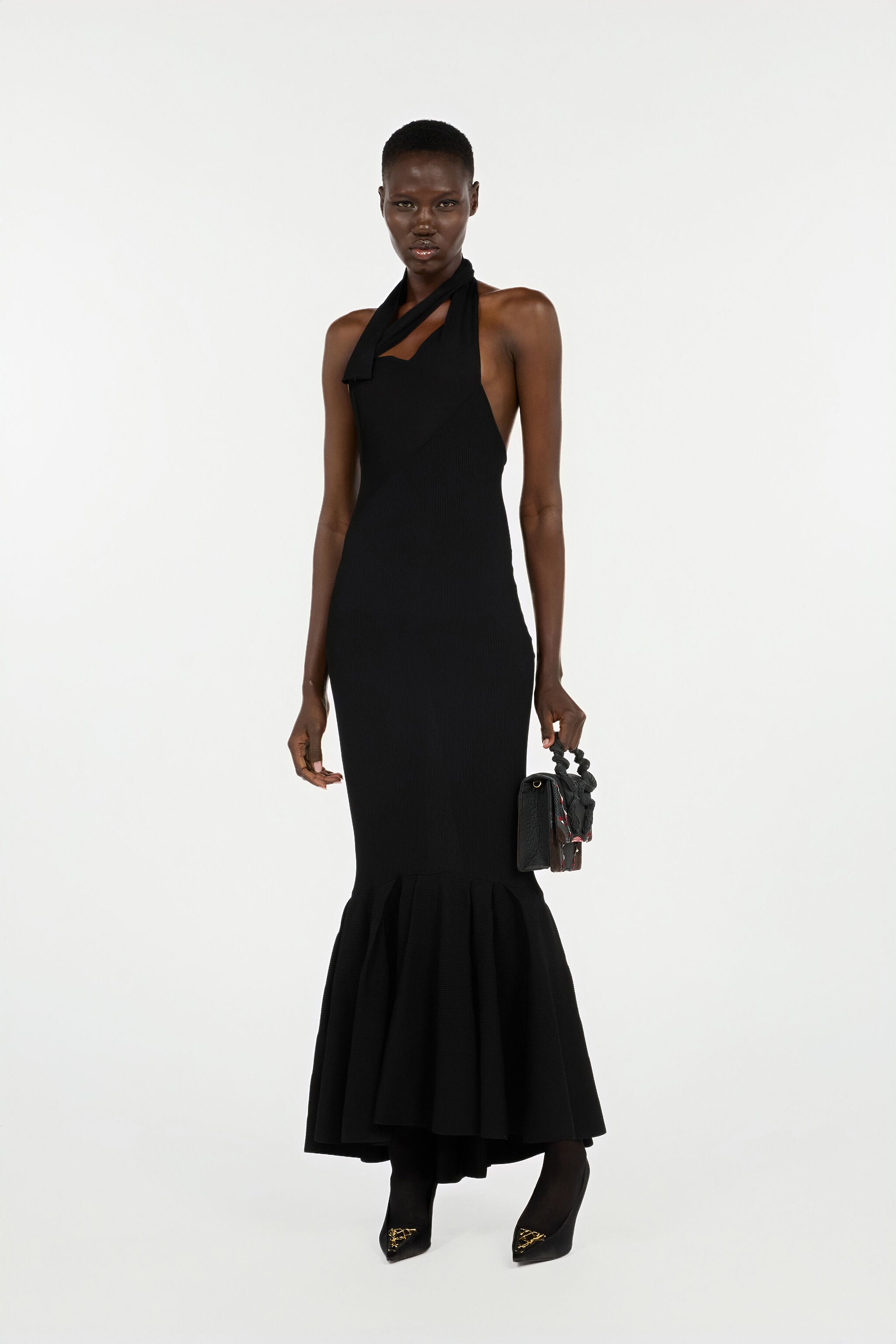 RC Long Black Ribbed Dress RC Long Black Ribbed Dress Black VWM109-MH014