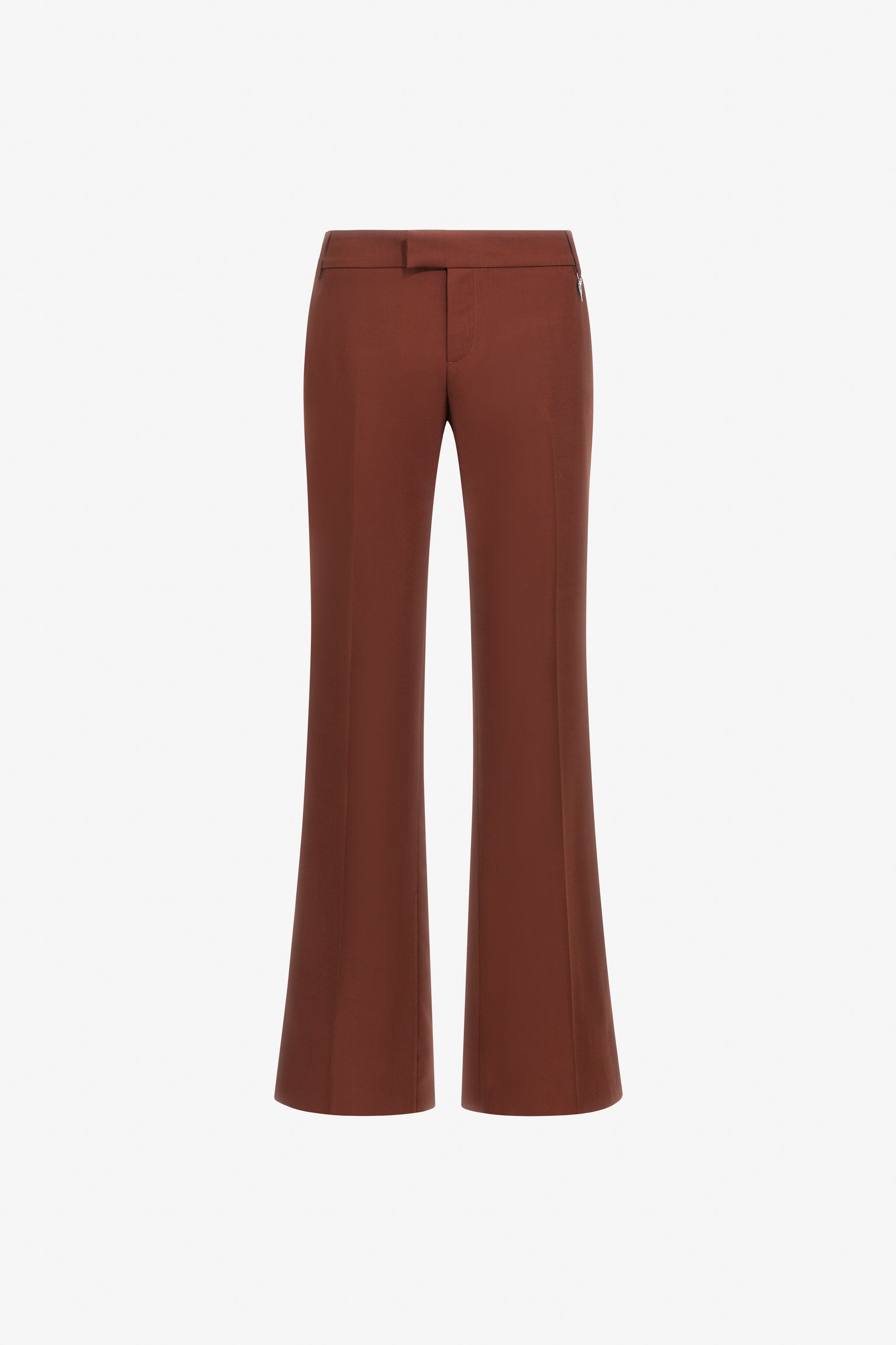 RC Pantalon Évasé en Laine Vierge Marron Marron SRT227-VW001