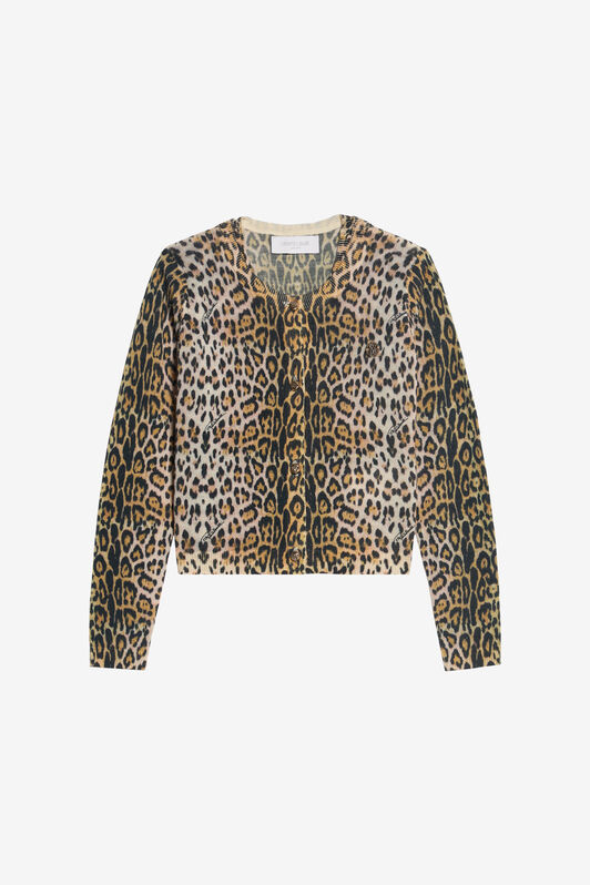JU Strickjacke mit Leoparden-Print JAGUAR XJM90P-7HS60