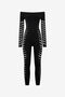 RC Jumpsuit With Perforated Zebra Pattern RC Jumpsuit With Perforated Zebra Pattern Black UKT150-MA001