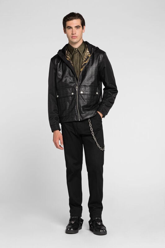 RC RC Monogram-Print Hooded Jacket RC RC Monogram-Print Hooded Jacket Black PRT513-SB007