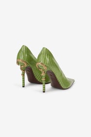 RC Décolleté in Pelle con Dettaglio Serpente PISTACHIO WKS009-PZ119