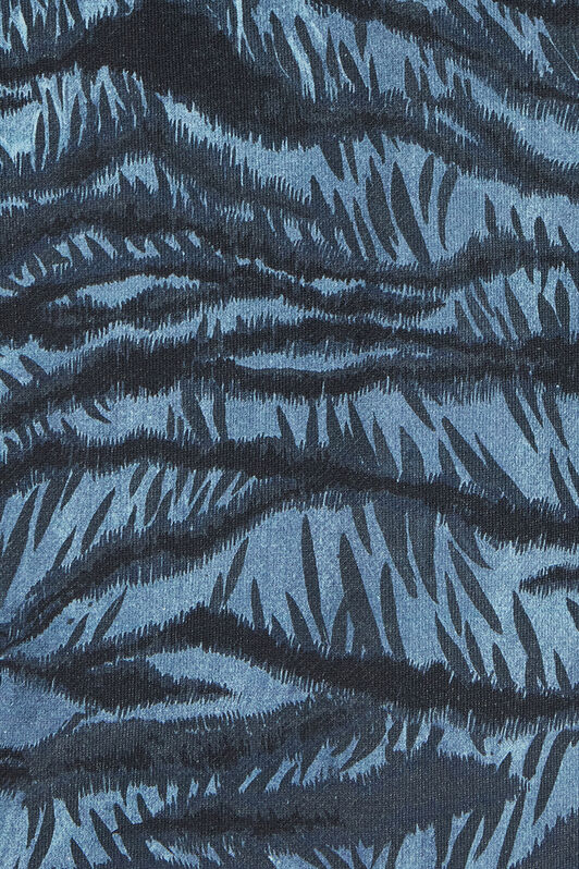 RC Hoodie with Tiger Skin Print BLUE OOT69B-5OO65