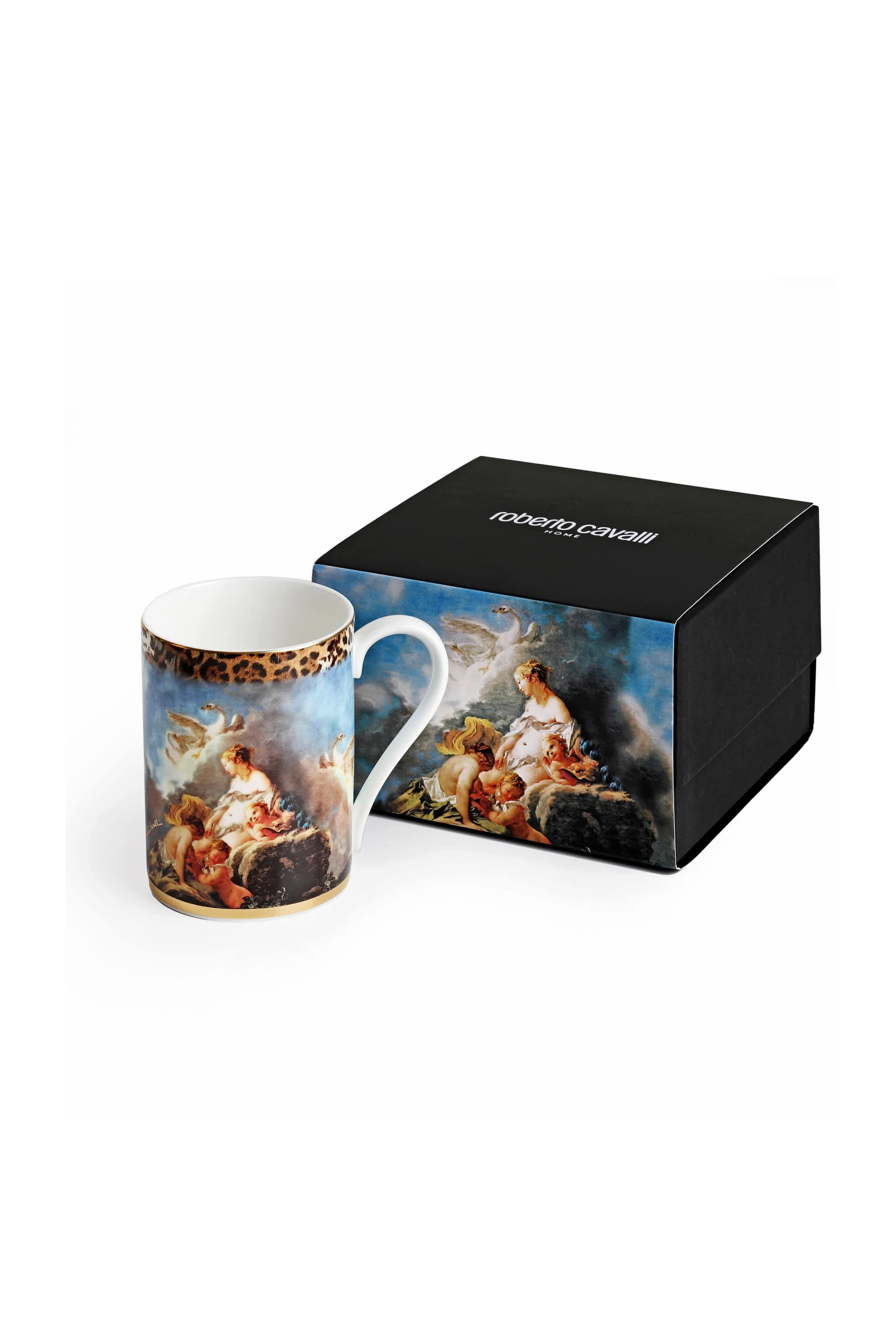 HO Becher aus feinem Knochenporzellan mit Wild Leda-Aufdruck. HO Becher aus feinem Knochenporzellan mit Wild Leda-Aufdruck. VARIANTE UNICA QALA03-IA003