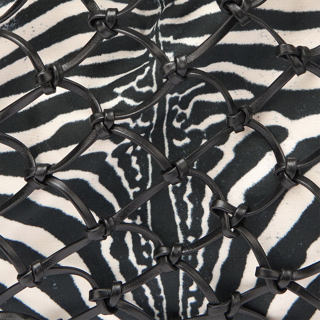 RC Bag With Mesh And Mini Zebra Print RC Bag With Mesh And Mini Zebra Print Black/White UKB019-PZE14