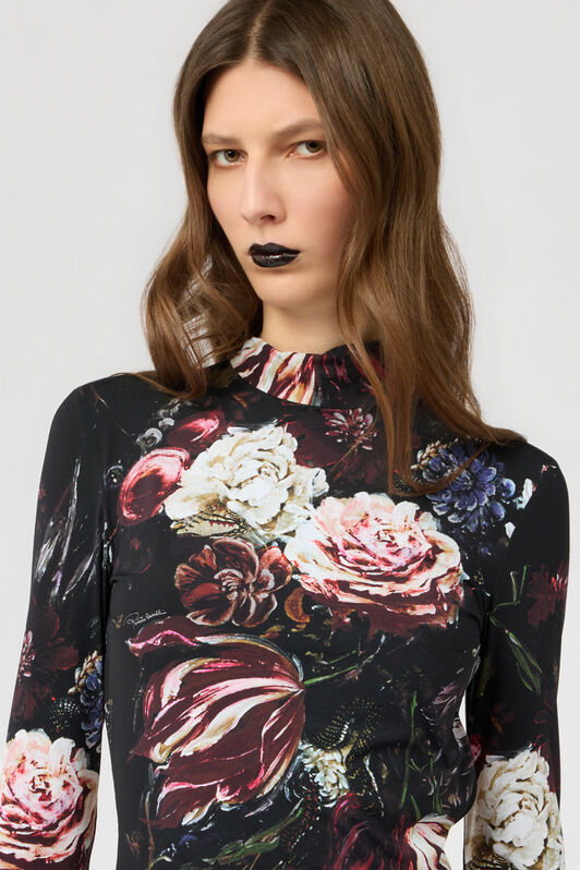 RC Minivestido Estampado Fiammingo Flowers RC Minivestido Estampado Fiammingo Flowers BLACK/PINK XWT142-LNT77