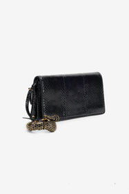 RC Roar Pochette Tasche Aus Schwarzem Leder Schwarz SKB015-PA001