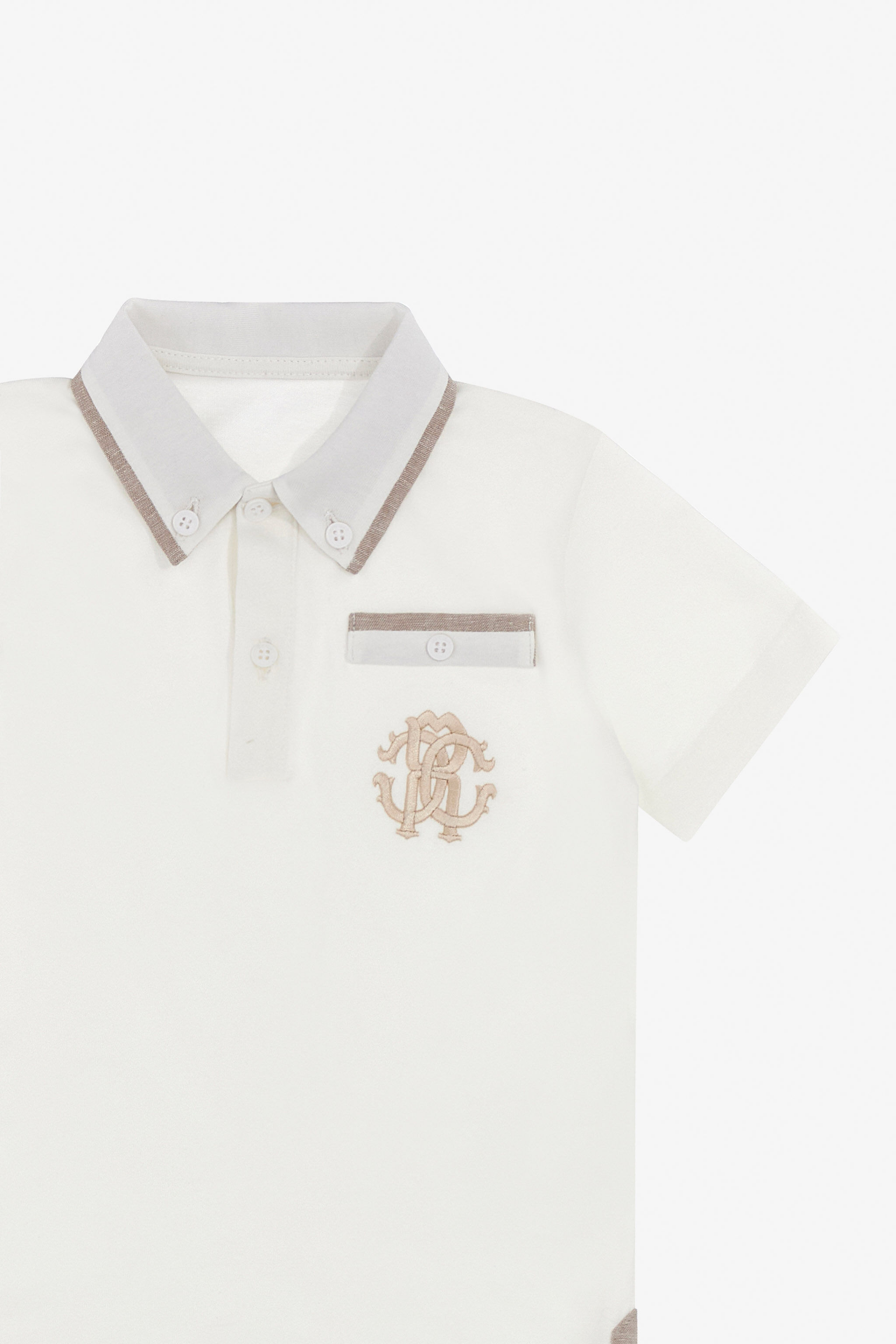 JU Rc Monogram Polo JU Rc Monogram Polo White SJT61B-JD001