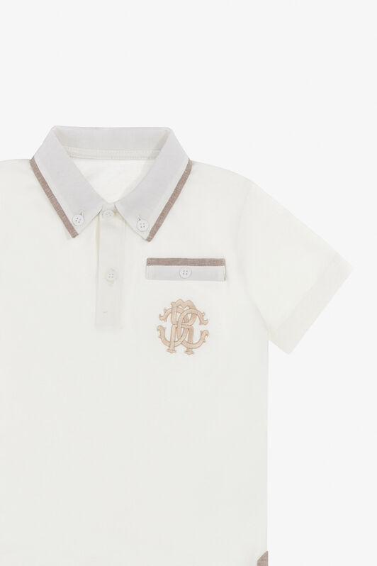 JU Rc Monogram Polo JU Rc Monogram Polo White SJT61B-JD001