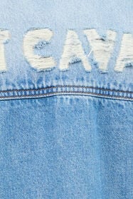 JC Denim Jacket With Lettering Light blue UFT077-UF115