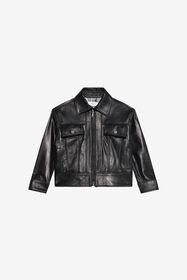 JU Lederjacke BLACK/P.G. XJP40C-PN001