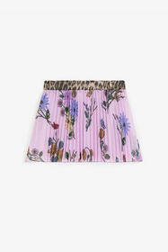 JU Pleated Floral-Print Skirt Purple RJT30B-5LH89